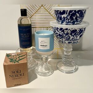 Laundress Detergent + Siblings Neroli Candle + Golden Rabbit Enamel Bowls Set